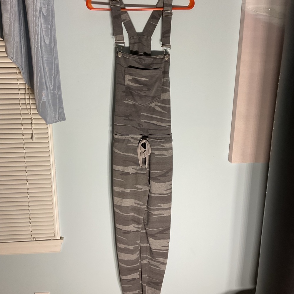 Z Supply Gray Camouflage Jumpsuit